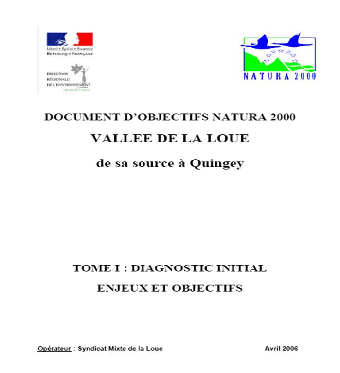 Cliquez pour télécharger le Tome 1 du Docob Loue Cliquez pour télécharger le Tome 1 du Docob Loue